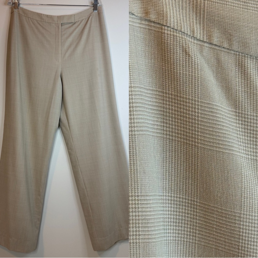 LOFT Classic Beige Wide Leg Lightweight Trousers Size 12